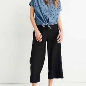 Madewell | Black Button Crop Elastic Pants M